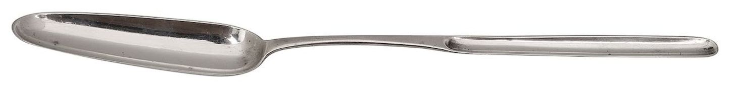 A George III silver double-ended marrow scoop