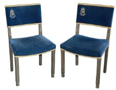 A pair Elizabeth II limed oak 1977 Silver Jubilee chairs