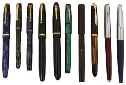 A collection of fountain pens