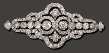 An early 20th century diamond-set brooch