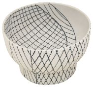 Julian Stair (b.1955) A porcelain footed bowl c.1985