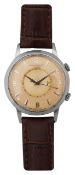 A gentleman's Jaeger-Le-Coultre stainless steel Memovox wristwatch