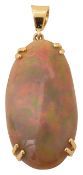 An oval opal pendant