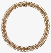 9ct gold textured necklace