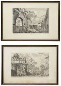 Piranesi. Two plates from 'Vedute di Roma' (Views of Rome)