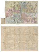 London. Reynolds' Large Coloured Map of London and another