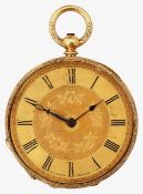 18K open open faced faced pocket watch