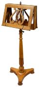 A William IV birds eye maple duet music stand
