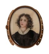 Late 19th Century, A portrait miniature of a young lady