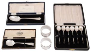 A collection of silver items