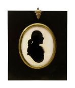 George Bruce (c.1775-1846) Silhouette portrait of a gentleman