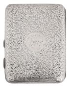 A late Victorian silver card case/aide memoire