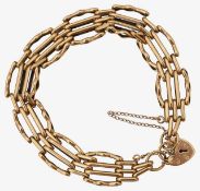 9ct gold gate bracelet