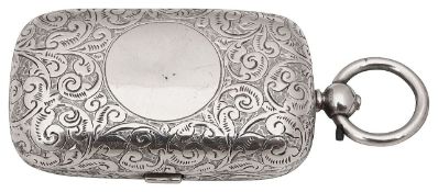 A late Victorian silver double sovereign case