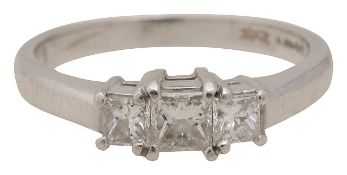 Three stone diamond ring