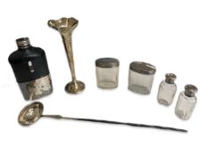 A collection of silver and plated items