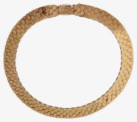 A 9ct gold articulated necklace