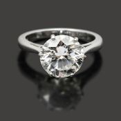 A 3.12ct diamond single stone ring