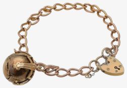 A 9ct curb-link charm bracelet