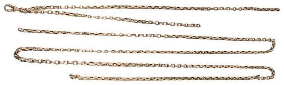 A gold cable link guard guard chain