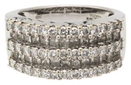 A diamond set half eternity ring