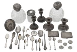 A collection of Victorian and later silver