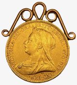 A Victorian full sovereign pendant