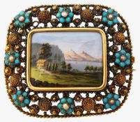 A 19th Century continental panel brooch