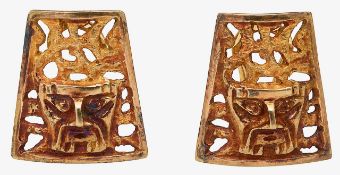 A pair of panel ear-studs