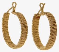 A pair of 18ct gold hoops