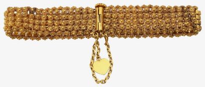 A gold cannetille bracelet