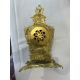 A late 19th century French Louis XV Rococo style gilt bronze clock garniture - Image 3 of 5