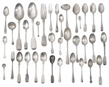 Assorted silver spoons
