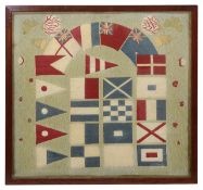 A late 19th century sailors woolwork picture