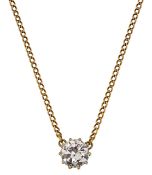 diamond on 18ct chain