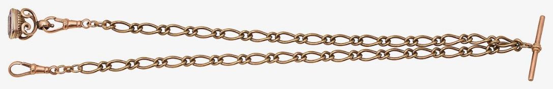 9ct gold fancy link watch chain
