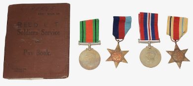 A WWII four medal group awarded to Edgar Thomas Reed