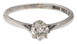 A diamond single stone ring