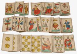Italian playing cards. A set of Minchiate Fiorentine (Florence) c.1850