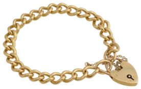18ct gold curb-link bracelet