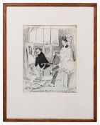 Phil May (1864-1903) 'James Abbot MacNeill Whistler at work in his studio',