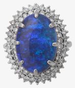 A black opal ring