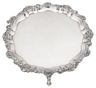 A George V silver salver
