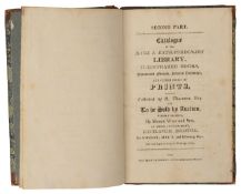 Auction Catalogue. Second Part. Catalogue of the rare & Extraordinary LIBRARY