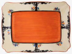 A Clarice Cliff Peter Pan Crocus large Leda shaped serving platter