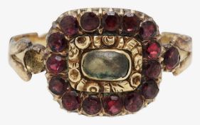 A late Georgian garnet-set ring