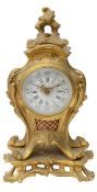 An early 20th century French Louis XV style ormolu mantel timepiece