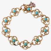 An Edwardian 15ct gold fancy link bracelet