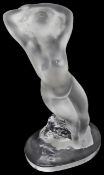 Lalique frosted and polished crystal nude figure 'Danseuse bras leve'