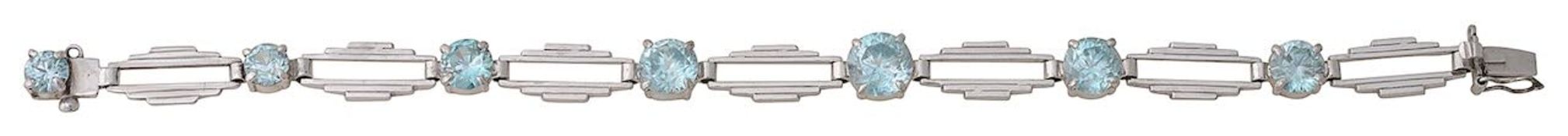 An Art Deco zircon bracelet
